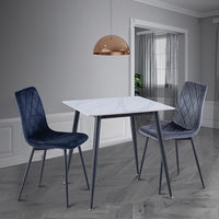 Lavina Square Dining Table - White Snow