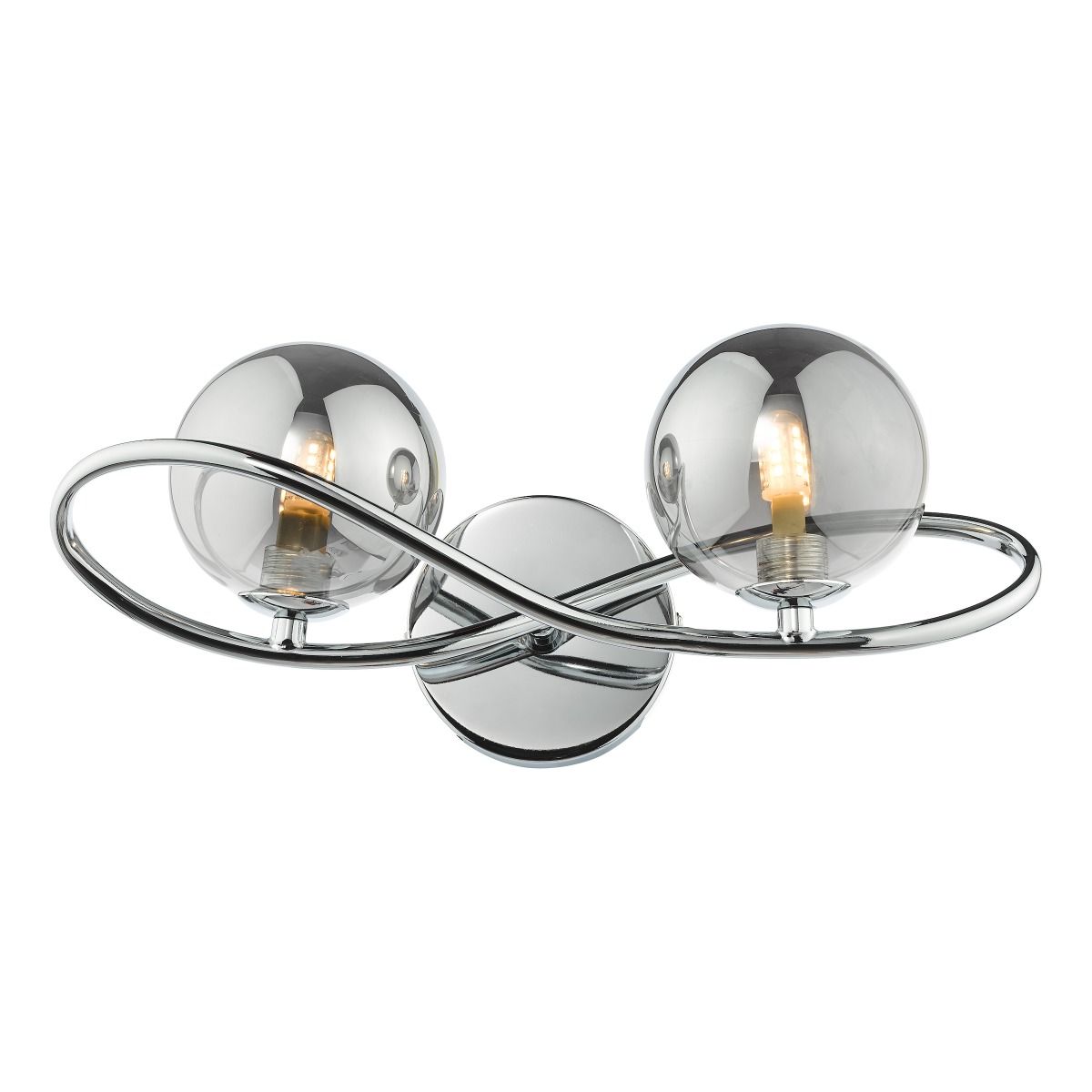 Lysandra Lighting Collection Polished Chrome and Smoked Glass