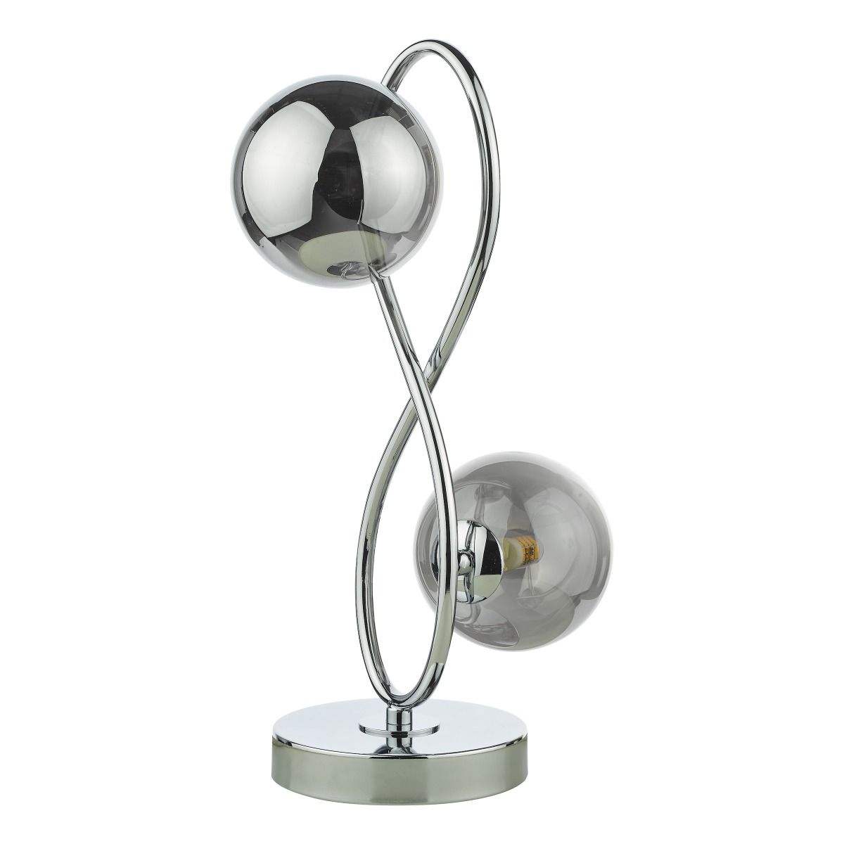 Lysandra Lighting Collection Polished Chrome and Smoked Glass