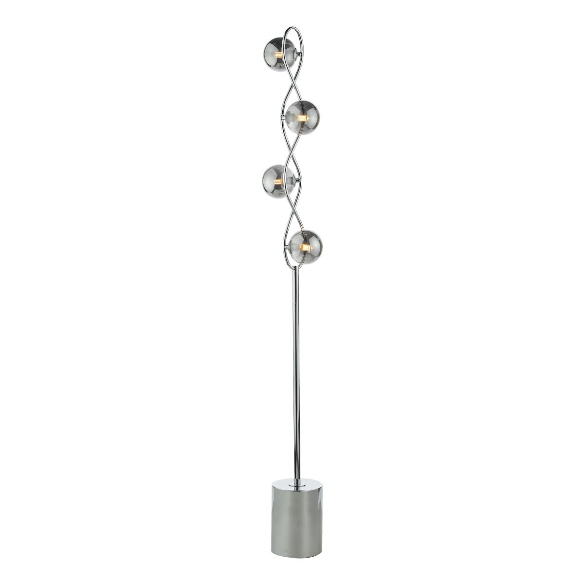 Lysandra Lighting Collection Polished Chrome and Smoked Glass