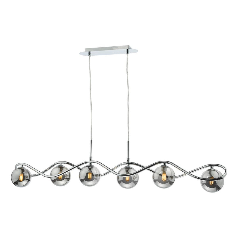 Lysandra Lighting Collection Polished Chrome and Smoked Glass