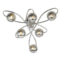 Lysandra Lighting Collection Polished Chrome and Smoked Glass