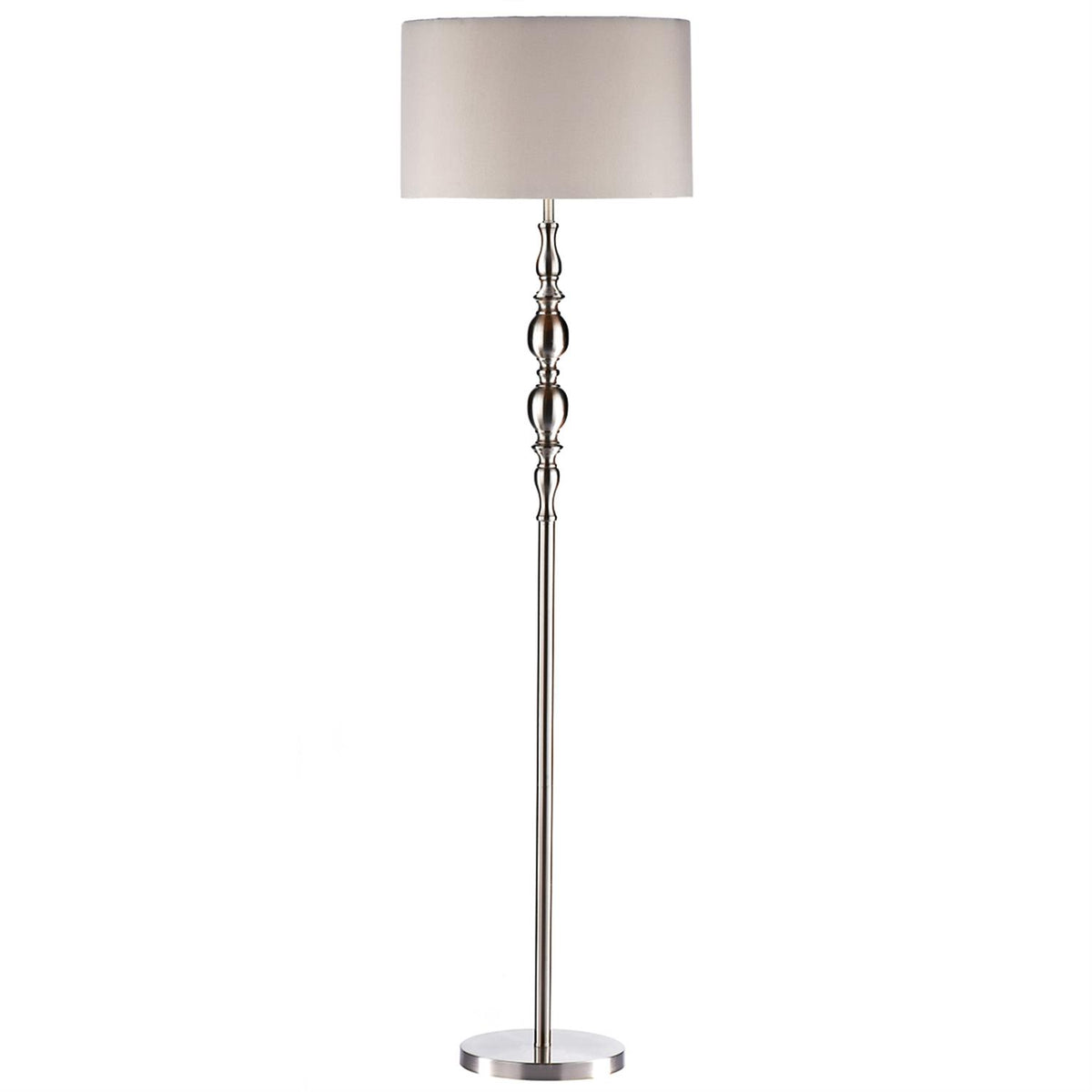 Madrid Lamp Collection Satin Chrome With Shade