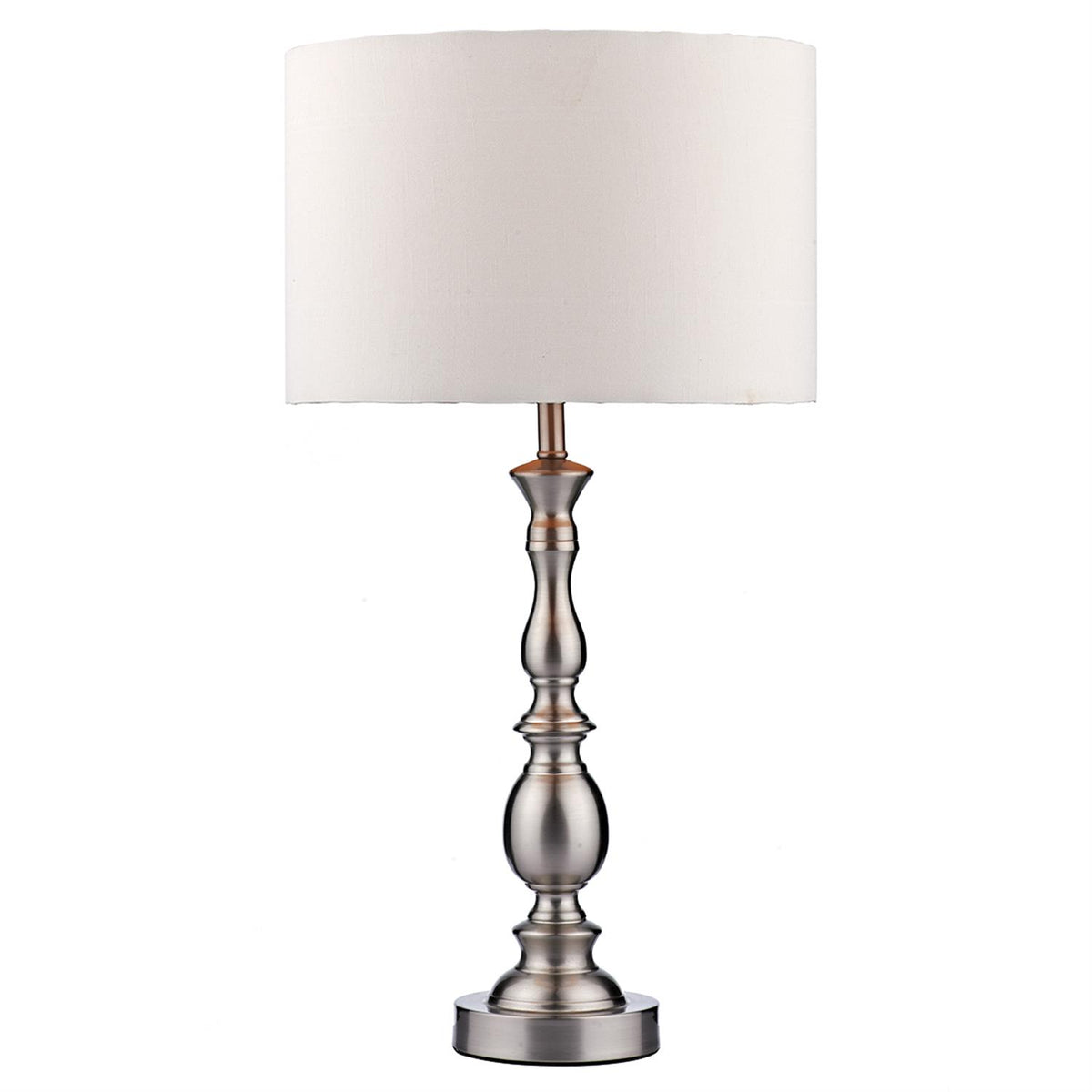Madrid Lamp Collection Satin Chrome With Shade