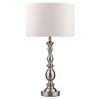 Madrid Lamp Collection Satin Chrome With Shade