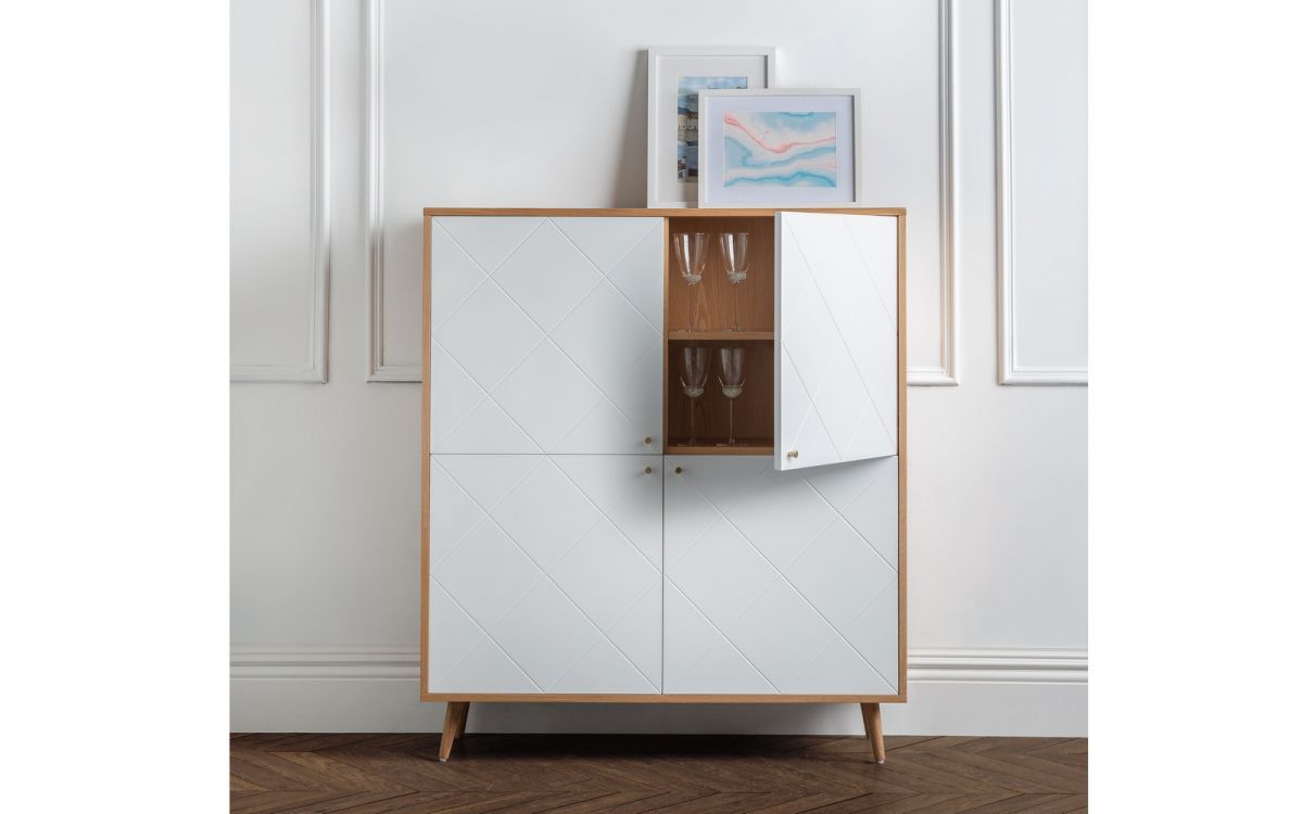 Moritz 4 Door Cabinet - Oak/White