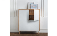 Moritz 4 Door Cabinet - Oak/White