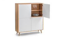 Moritz 4 Door Cabinet - Oak/White