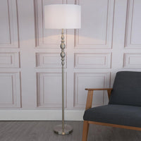 Madrid Lamp Collection Satin Chrome With Shade
