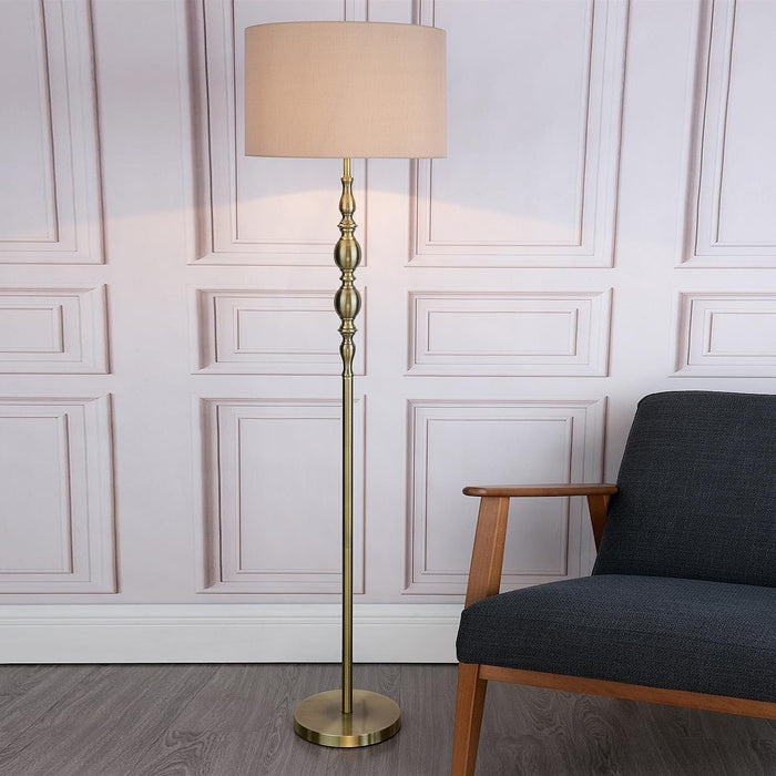 Madrid Lamp Collection Antique Brass With Shade