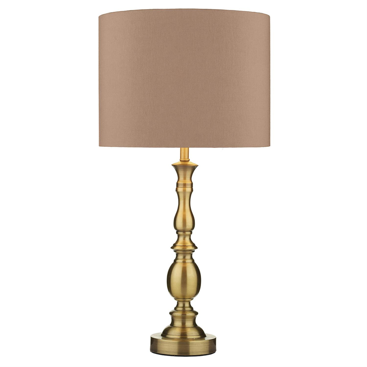 Madrid Lamp Collection Antique Brass With Shade