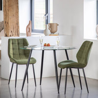 Manford Dining Chairs (pair) - Various Colours Available