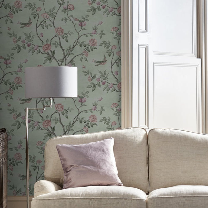 Laura Ashley - Marlowe Floor Flamp - Polished Nickel