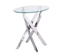 Marlow Occasional Tables - Clear Glass/Chrome