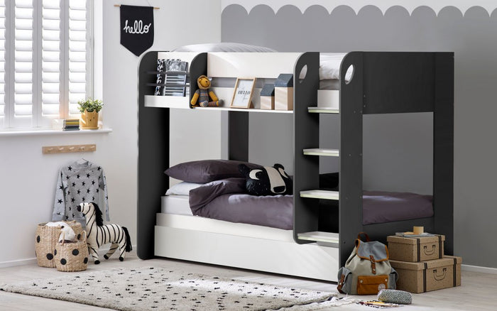 Mars Bunk and Underbed - Charcoal and White