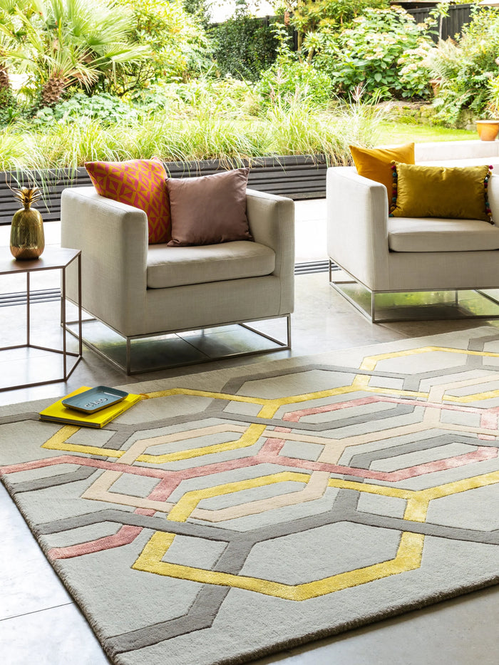 Matrix Rug - Hexagon Silver MAX67
