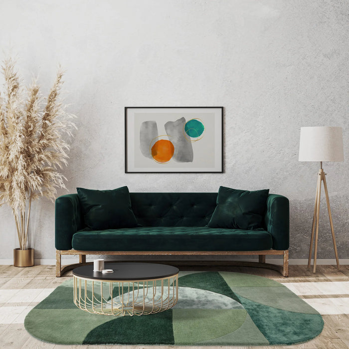 Matrix Oval Rug - Forest MAX75