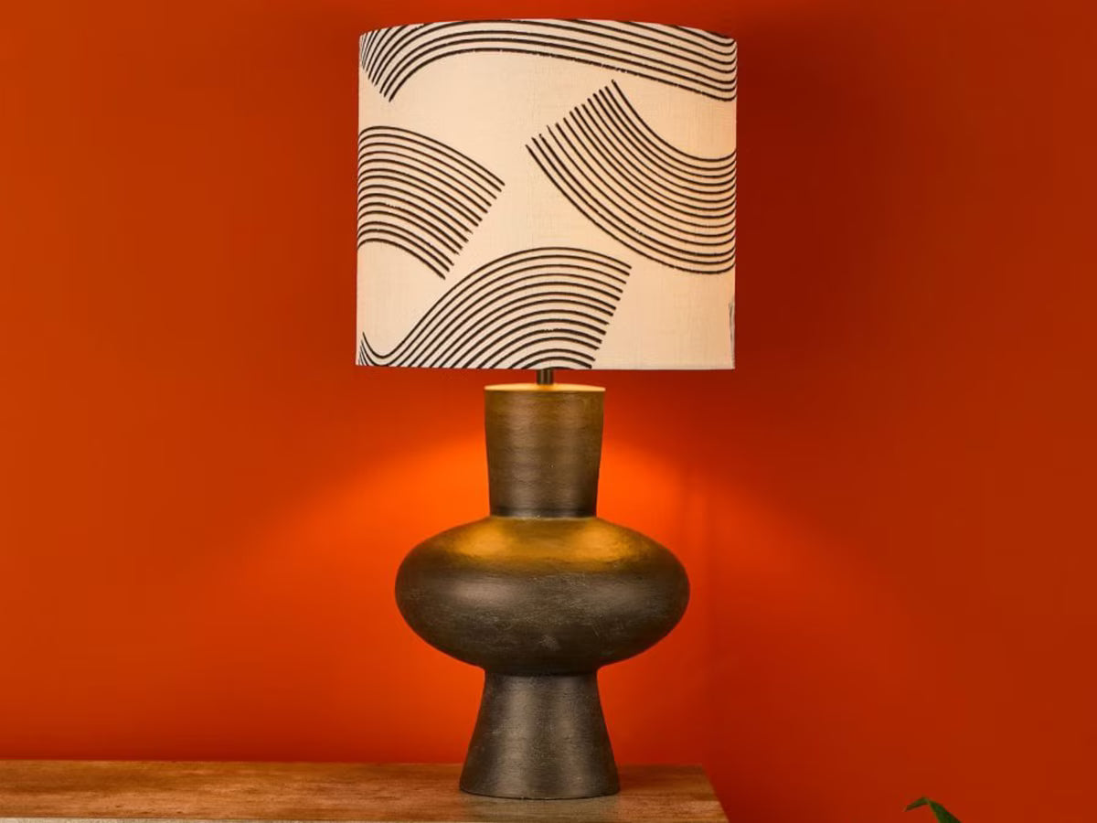Miho Table Lamp Black/Bronze With Shade
