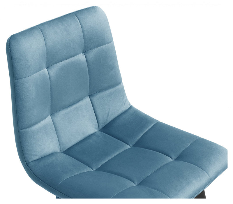 Mondrian Bar Stool (pair) - Petrol Blue Velvet
