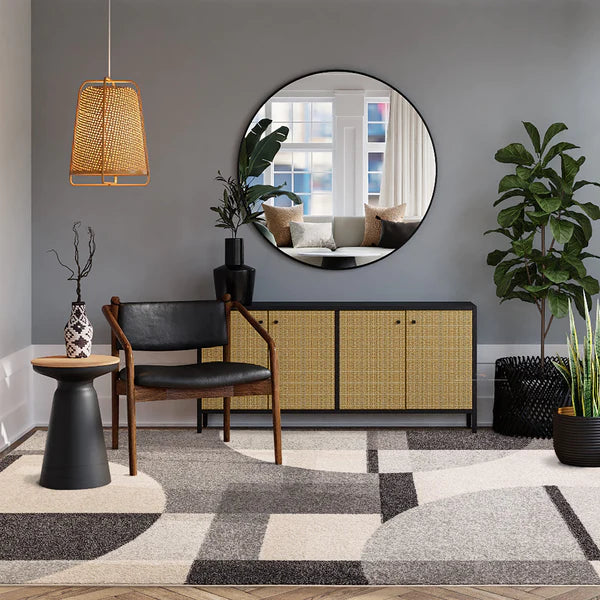 Muse Rug - Grey Art Deco MU20