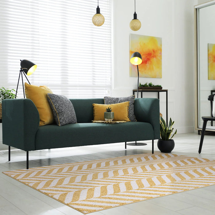 Muse Rug - Yellow Chevron MU08