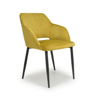 Nero Dining Chair (pair) - Lime Brushed Velvet