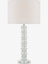 Mina Table Lamp Polished Chrome & Crystal With Shade