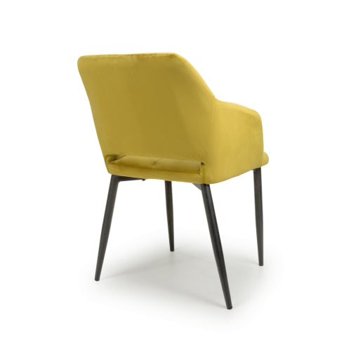 Nero Dining Chair (pair) - Lime Brushed Velvet