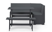 Newport Corner Dining Set with Storage - Black