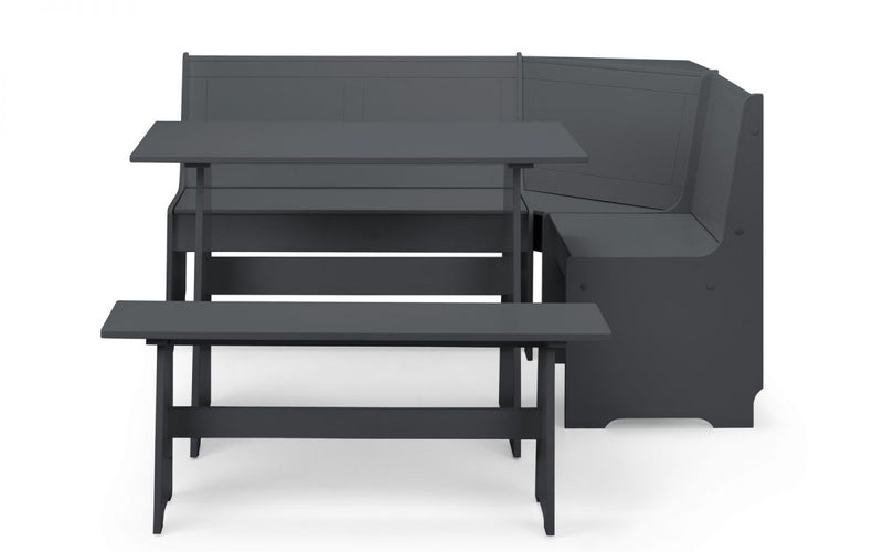 Newport Corner Dining Set with Storage - Black
