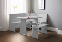 Newport Corner Dining Set with Storage - Dove Grey