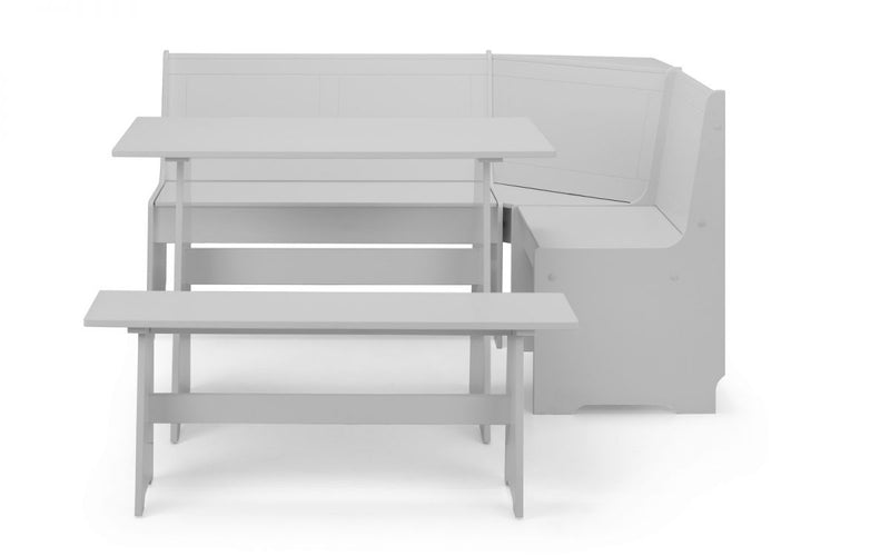 Newport Corner Dining Set with Storage - Dove Grey