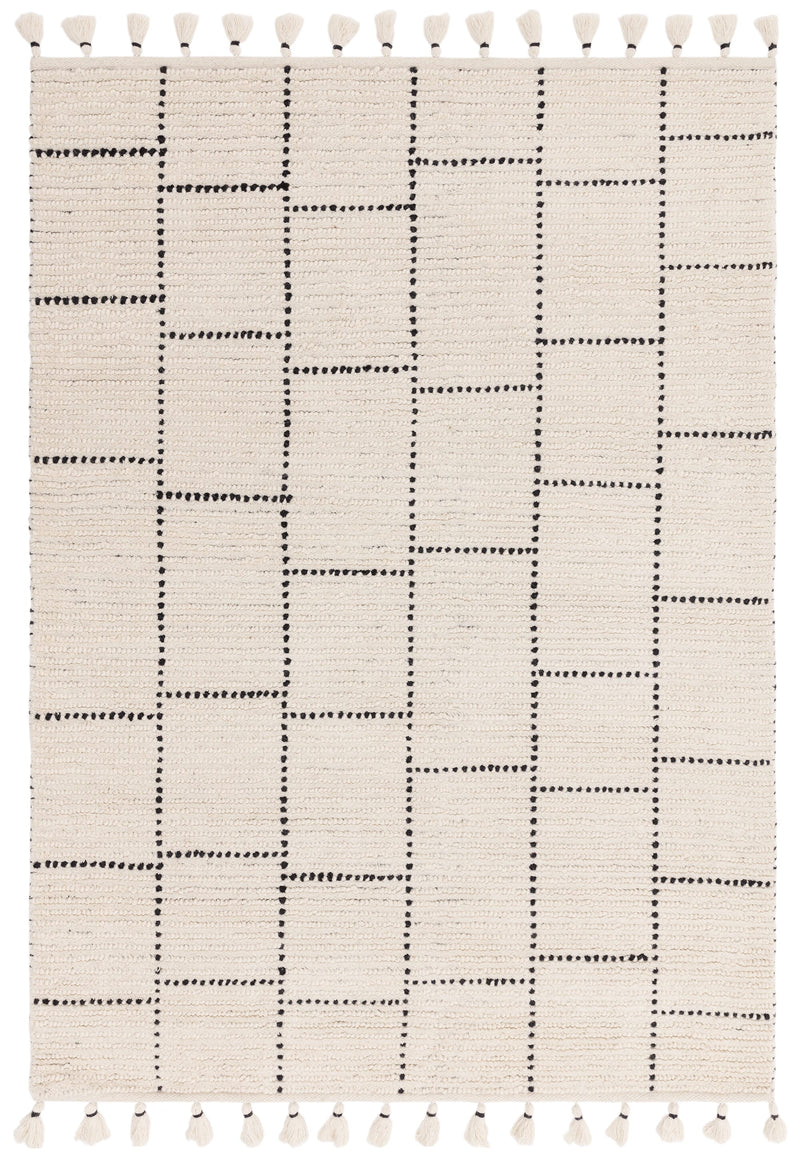 Nepal Rug -  Cream Black Tile