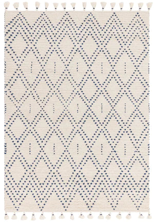 Nepal Rug -  Cream Blue Diamond