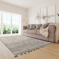Nepal Rug -  Grey Black Diamond