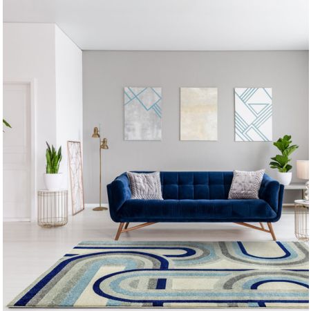 Nova Rug - Retro Blue NV30