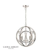 Laura Ashley - Orbital 3 Light Pendant - Polished Nickel