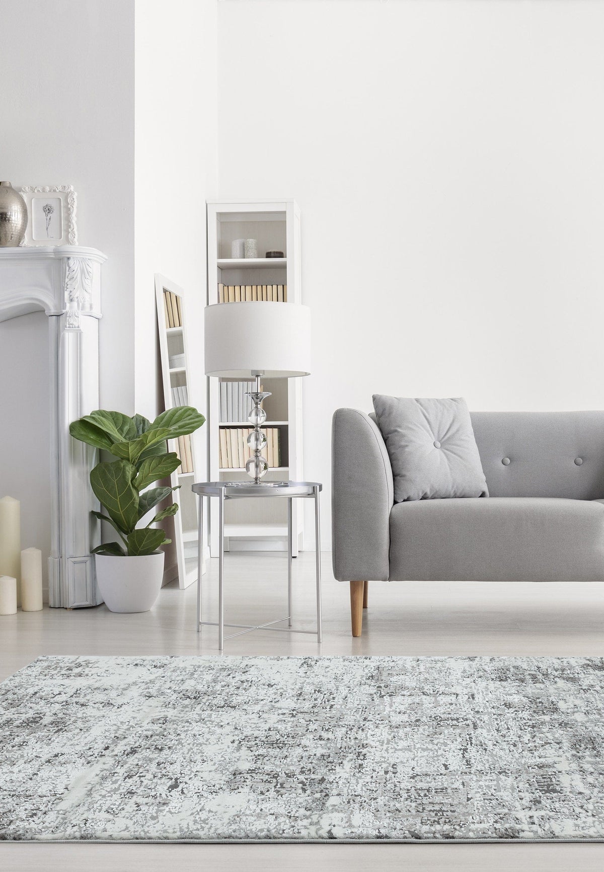 Orion Rug - Abstract Silver OR05