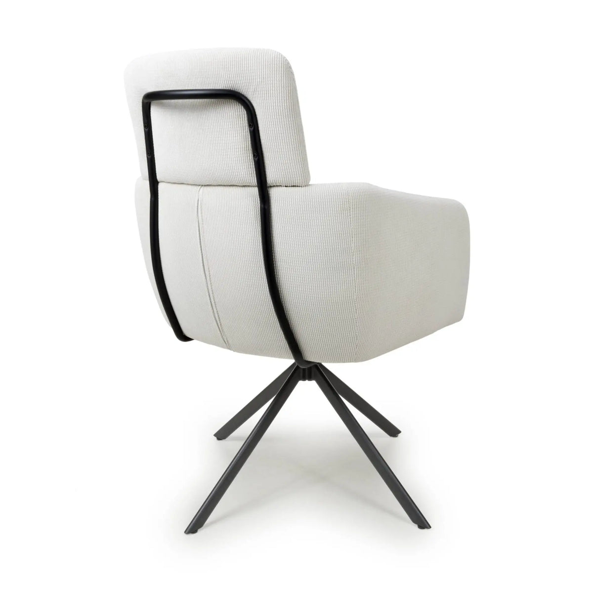 Polaris Swivel Dining Chair (pair) - White Corduroy