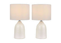 Laura Ashley Penny Twin Pack Table Lamp Cream With Shade