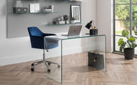Kahlo Swivel Office Chair - Blue/Chrome