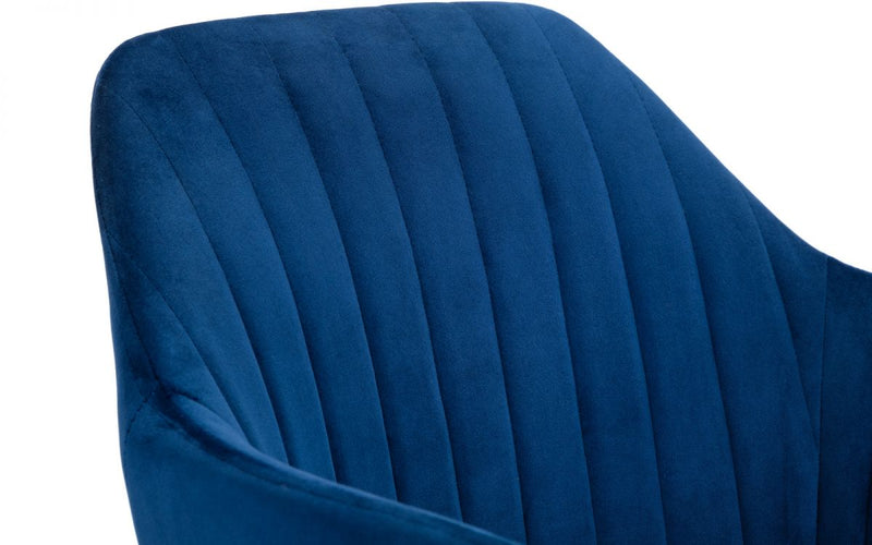 Kahlo Swivel Office Chair - Blue/Chrome