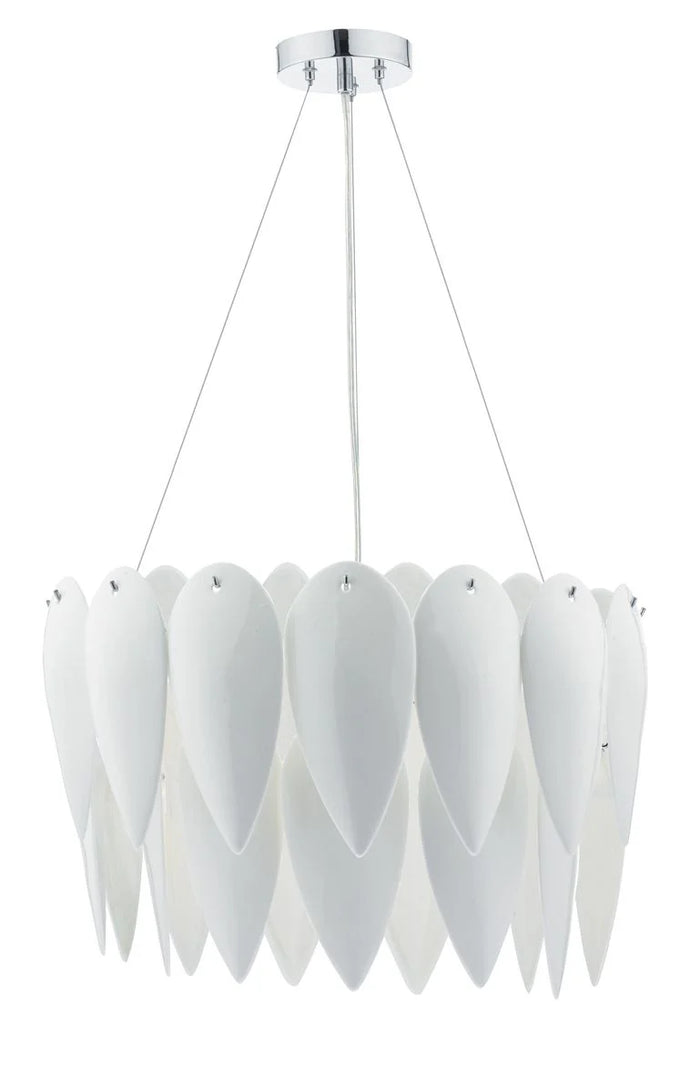 Phillipa 3 Light Pendant White Ceramic