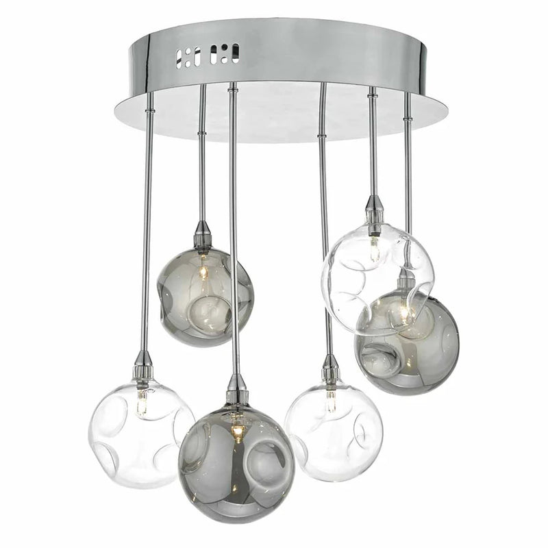 Quinn Lighting Collection Smoked & Clear Glass
