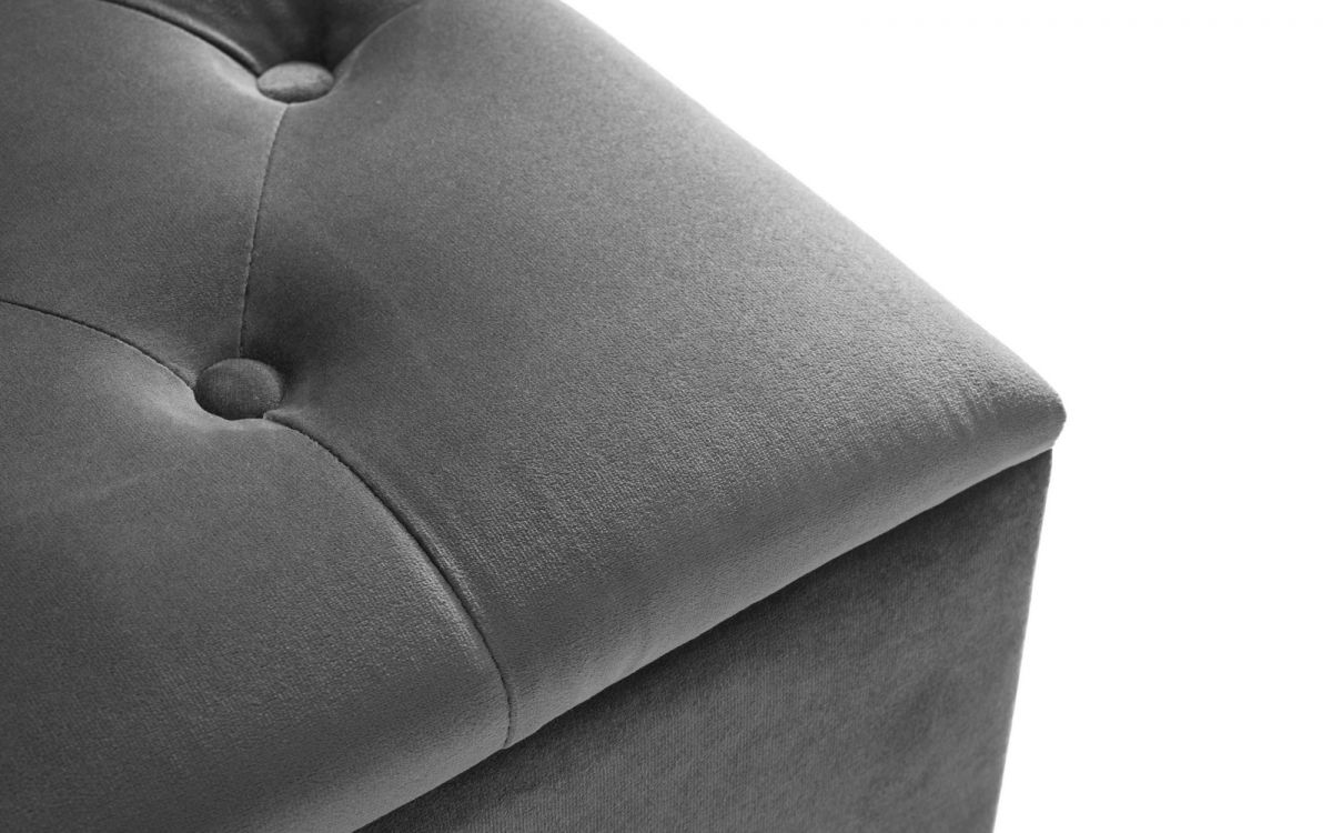 Ravello Blanket Box - Dark Grey Velvet