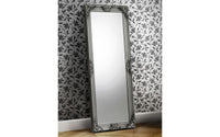 Rococo Lean-To Dress Mirror - Pewter