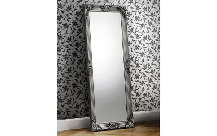 Rococo Lean-To Dress Mirror - Pewter