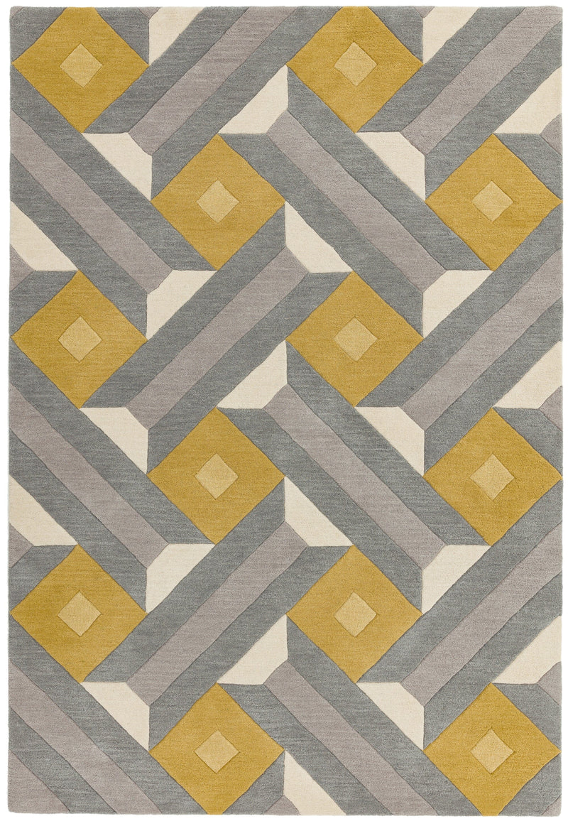 Reef Rug - Motif Ochre Grey RF01