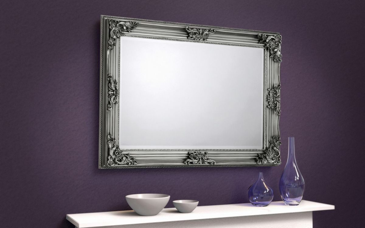 Rococo Wall Mirror - Pewter