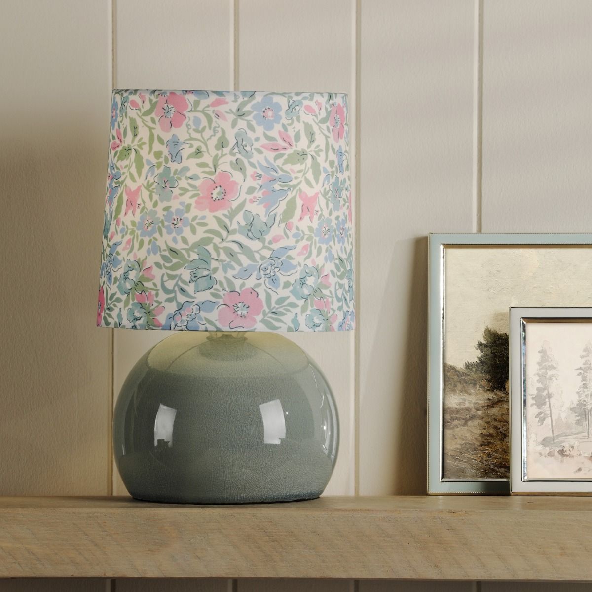 Laura Ashley Sherston Table Lamp Blue With Shade